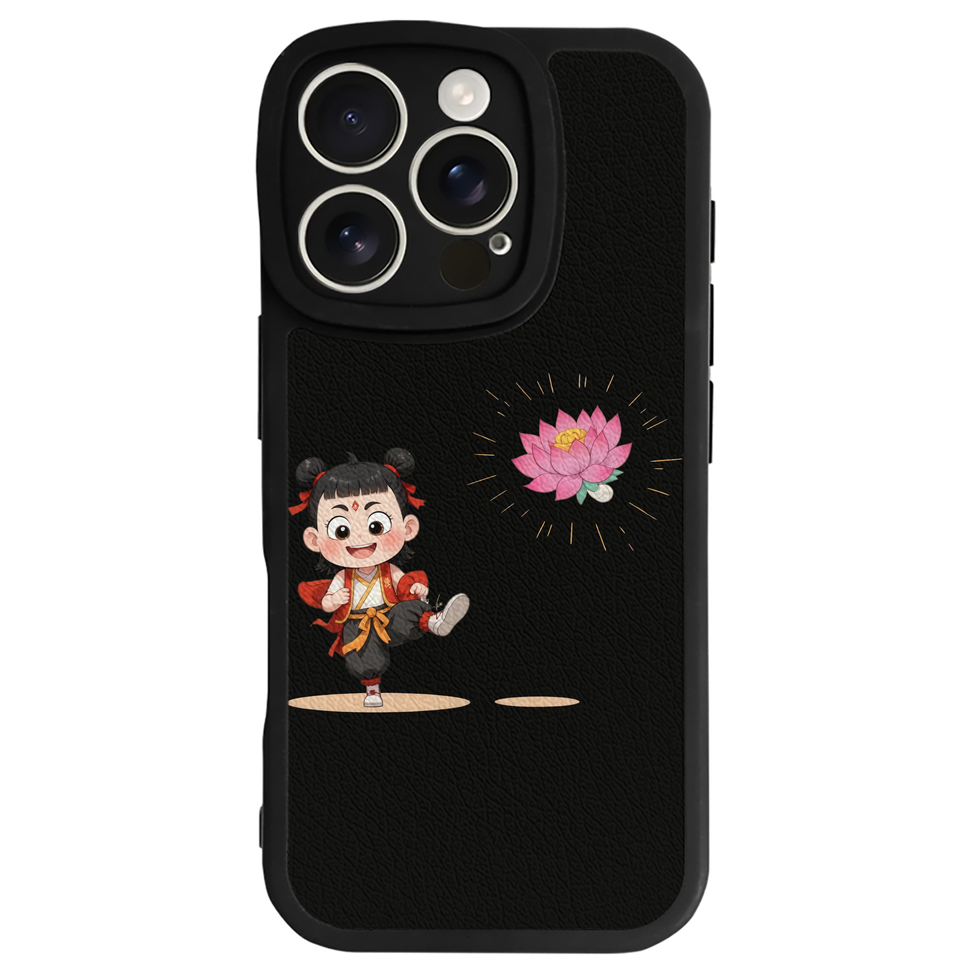 （画像用） Ne Zha 2 ナタ 魔童の大暴れ 【iPhone 16シリーズ対応】シリコンスマホケース（レザー調） 材質：シリコン
